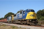 CSX 8771 & 7088 lead a ballast train